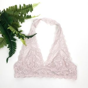 Free People Galloon Light Pink Lace Bralette